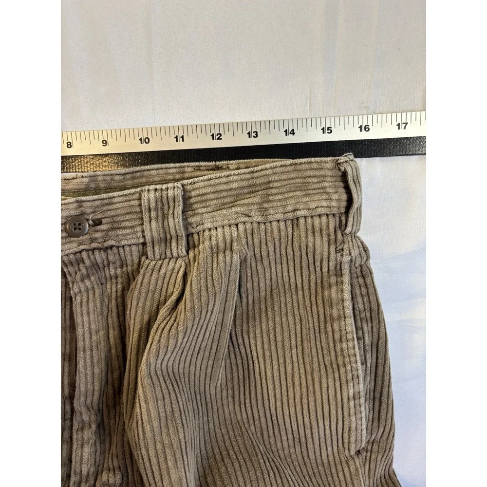 Savane Men's 32X30 Wide Wale Brown Oak Corduroy Pants Baggy Urban Streetwear